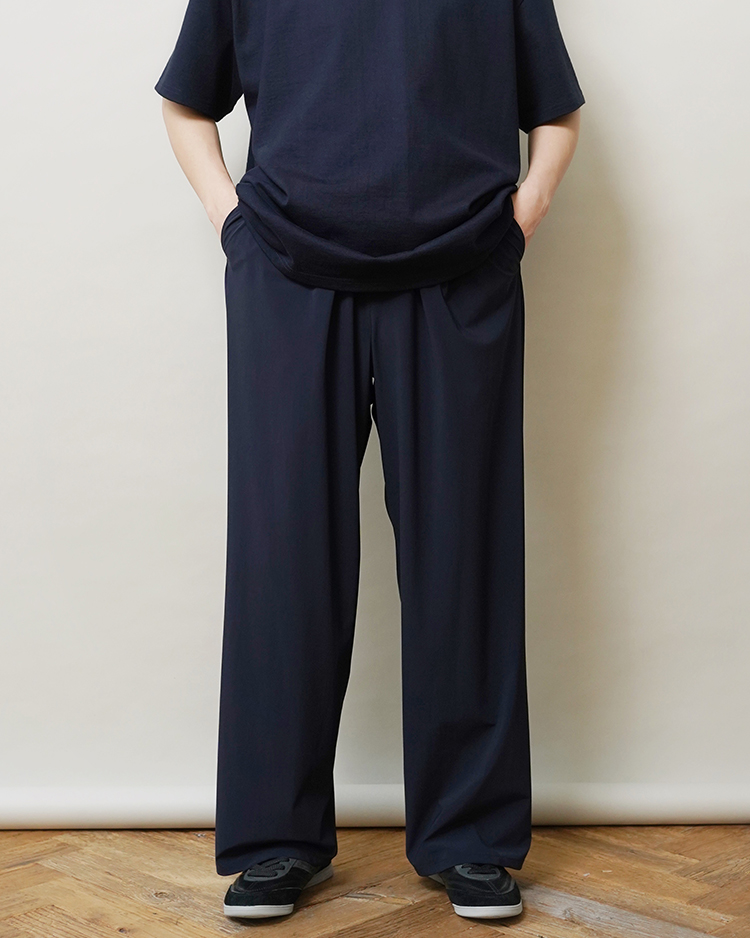 Flex Tricot Wide Chef Pants / NAVY | Graphpaper (MEN)(グラフ 