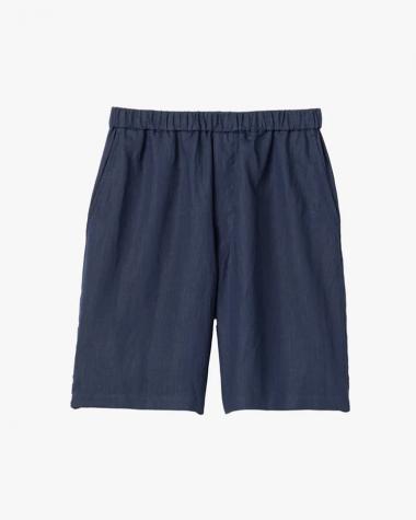  / Linen Track Shorts / NAVY