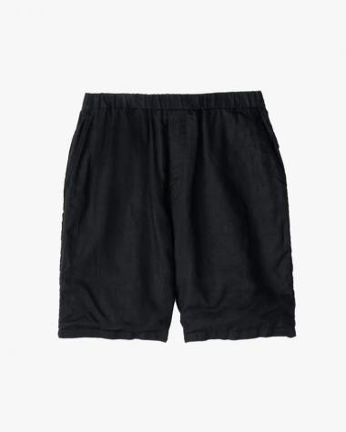  / Linen Track Shorts / BLACK