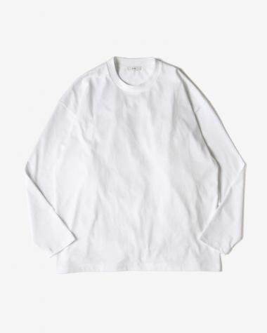 / 12/- AIR SPININNG | OVERSIZED L/S T-SHIRT / WHITE