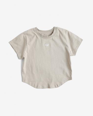  / Round Hem s/s Tee / BEIGE