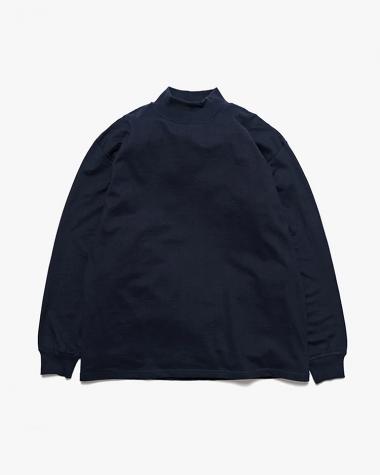  / L/S Mock Neck Tee / NAVY