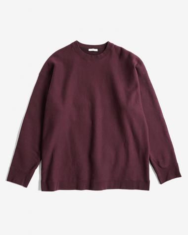  / NATURAL DYED URAKE OVERSIZED SWEAT SHIRT / WINE