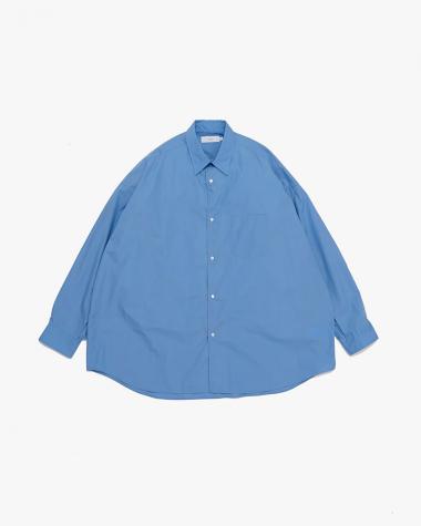  / Broad L/S Oversized Regular Collar Shirt / BLUE