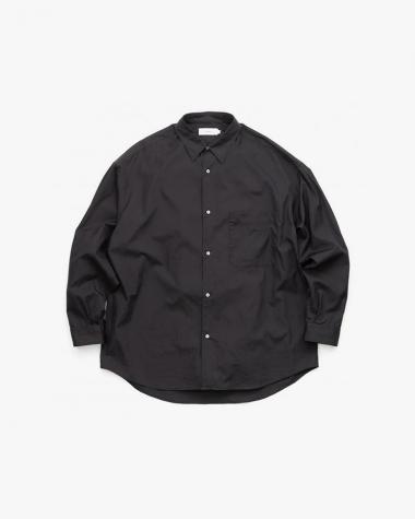  / Broad L/S Oversized Regular Collar Shirt / BLACK