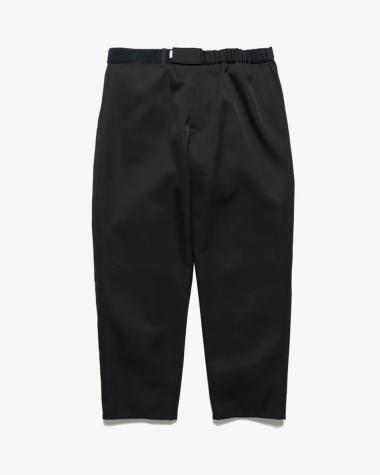  / Scale Off Wool Wide Tapered Chef Pants / BLACK