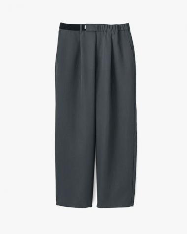  / Scale Off Wool Wide Chef Pants / C.GRAY