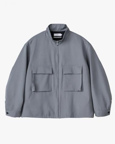  / Light Doeskin Stand Collar Jacket / GRAY