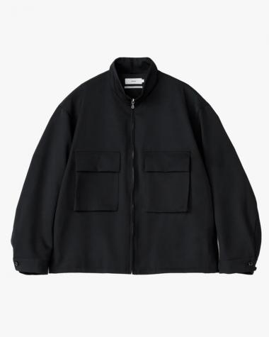  / Light Doeskin Stand Collar Jacket / BLACK