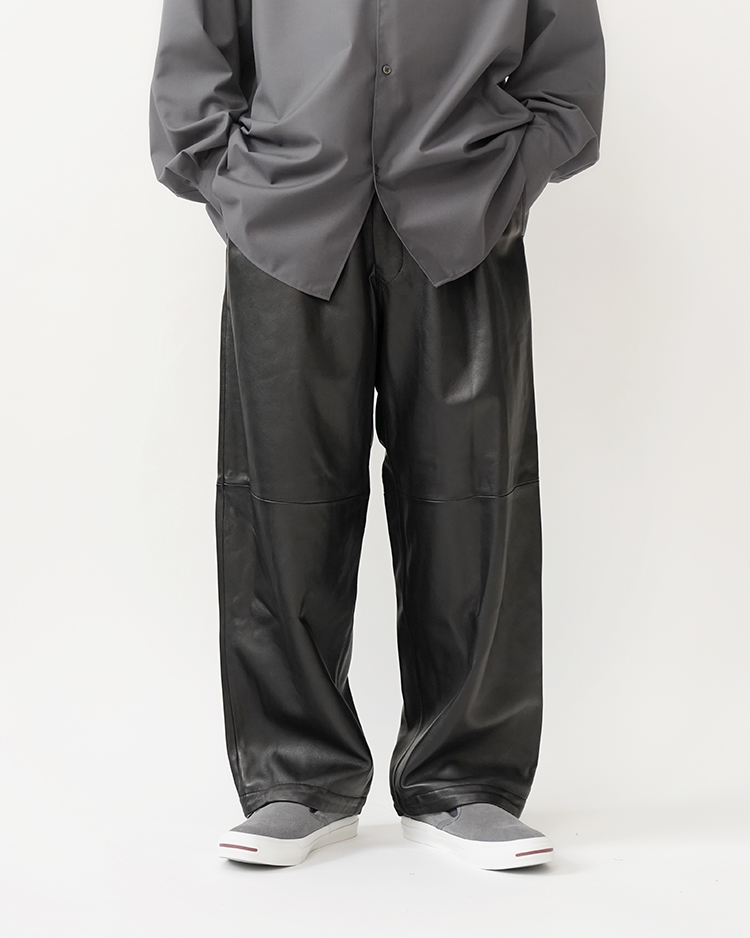 Sheep Leather Track Pants / BLACK | Graphpaper (MEN)(グラフペーパー) | BOTTOMS |  Dice&Dice | ONLINE STORE