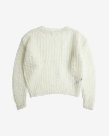  / FLUFFY MOHAIR CREW NECK / IVORY