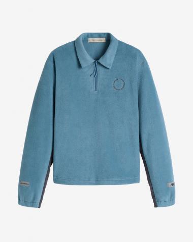  / Fleece Quarter Zip Pullover / TURQUOISE