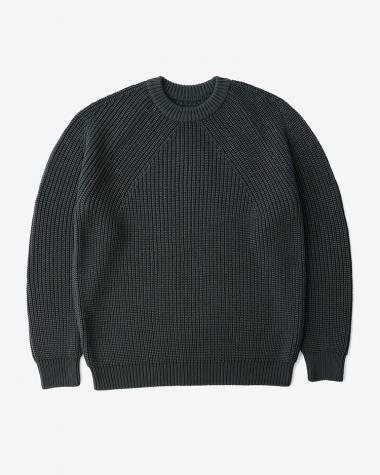  / SIGNATURE CREW NECK / CHARCOAL GREEN