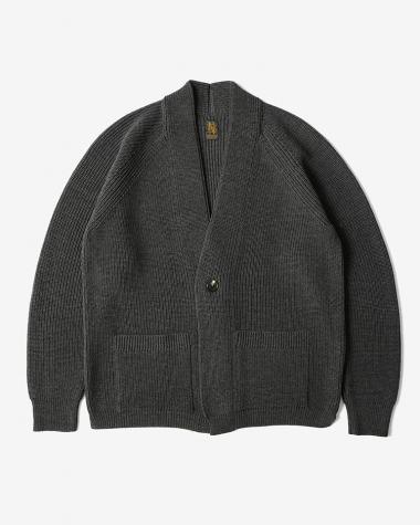  / SIGNATURE WASO CARDIGAN / CHARCOAL