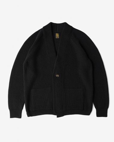  / SIGNATURE WASO CARDIGAN / BLACK