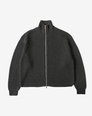  / SOLID WOOL DRIVERS KNIT / CHARCOAL