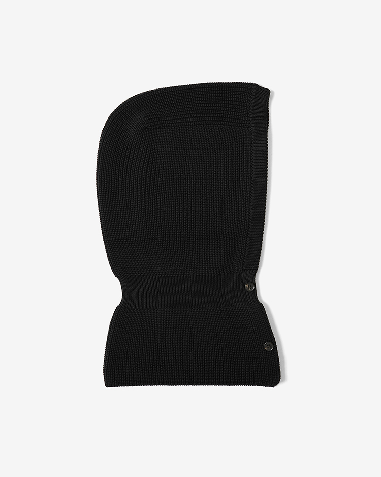 BATONER (MEN) / SOLID WOOL BALACLAVA / BLACK