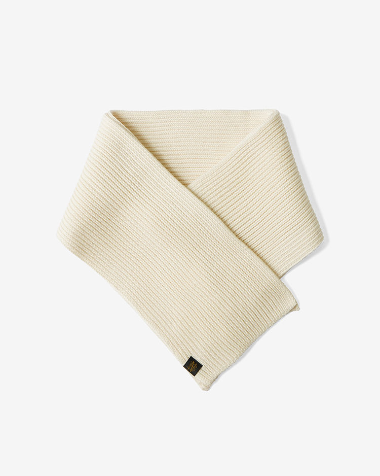 BATONER (MEN) / SOLID WOOL MUFFLER / IVORY