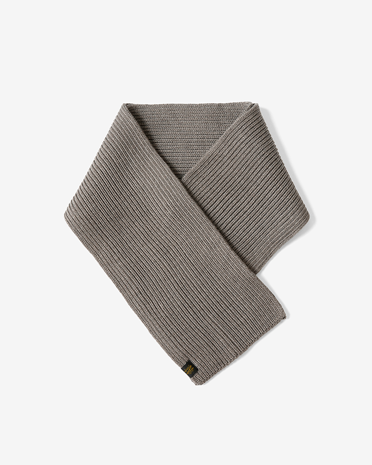 BATONER (MEN) / SOLID WOOL MUFFLER / GREIGE