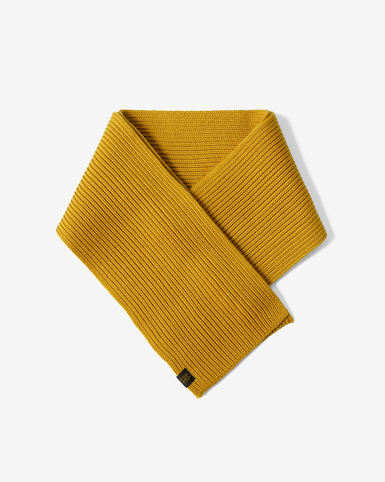 BATONER (MEN) / SOLID WOOL MUFFLER / YELLOW