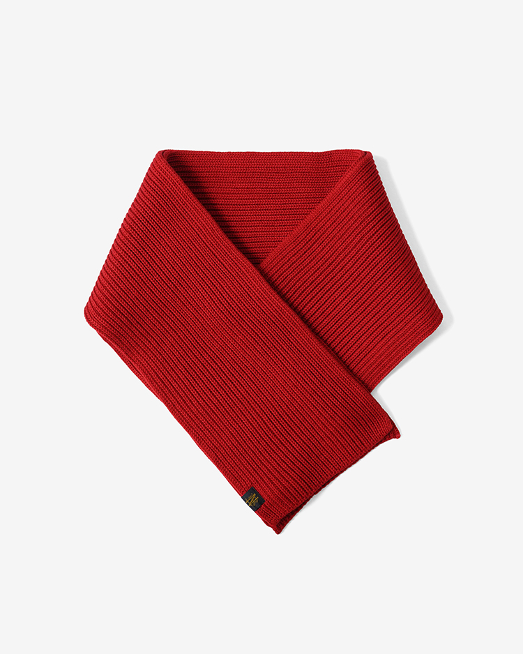 BATONER (MEN) / SOLID WOOL MUFFLER / RED