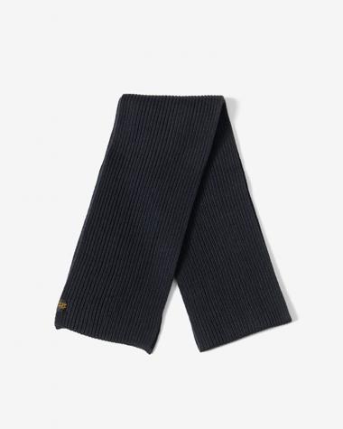  / SOLID WOOL MUFFLER / NAVY