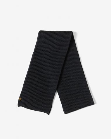  / SOLID WOOL MUFFLER / BLACK