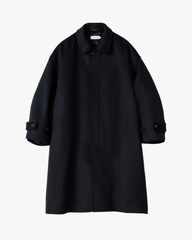  / Light Melton Oversized Coat / BLACK