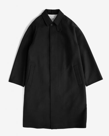  / SUPER 160S DOUBLE SAXONY BALMACAAN COAT / BLACK