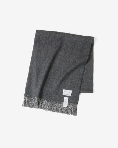  / Two-Color Large Brushed Stole / CHARCOAL x L.GREY