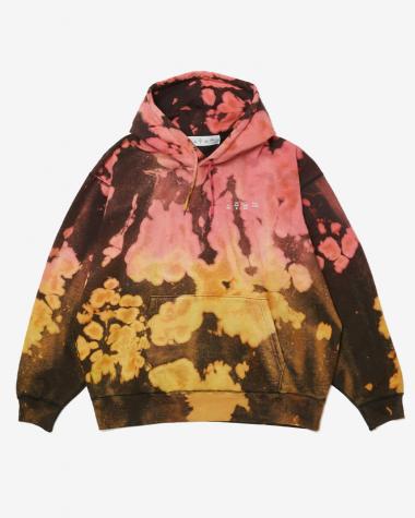  / LOGO TIE DYE HOODIE by YUKIDYE / BLACK