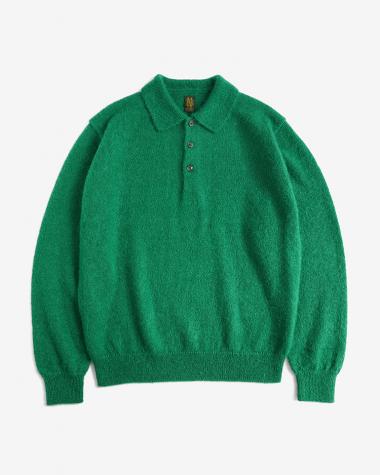 PURE MOHAIR 100% POLO / GREEN