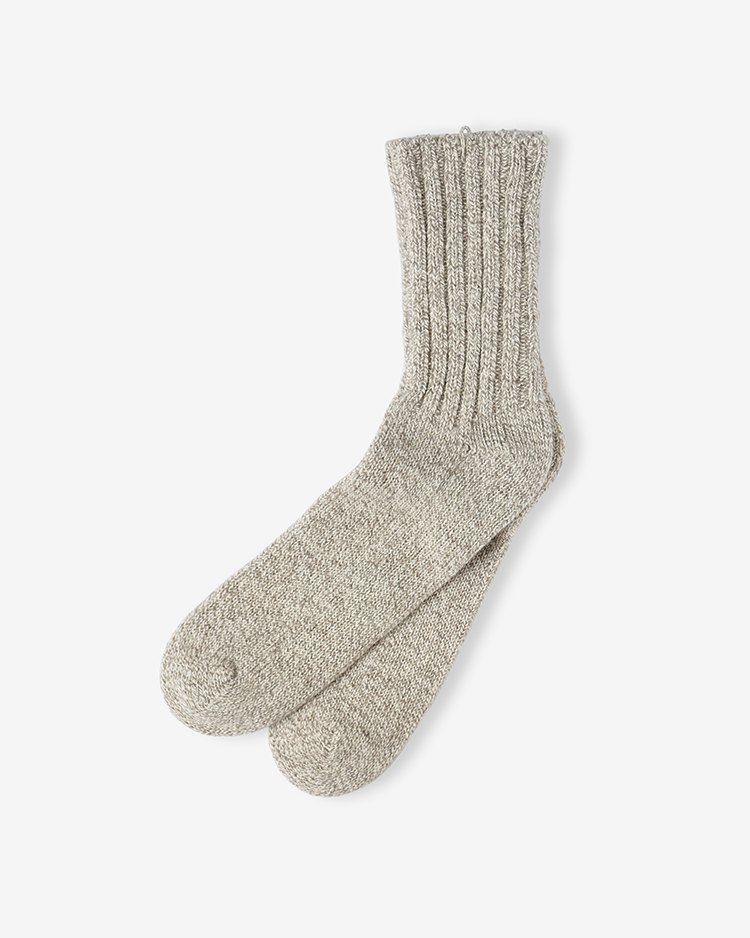 YAECA (MEN) / COTTON WOOL RIB SOCKS / N.L.GRAY