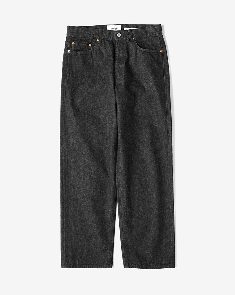 YAECA (MEN) / WIDE STRAIGHT DENIM(13-13B) / BLACK