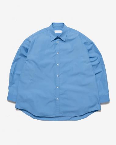  / High Count Broad L/S Oversized Regular Collar Shirt / BLUE