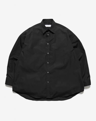  / High Count Broad L/S Oversized Regular Collar Shirt / BLACK