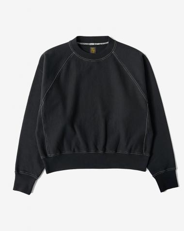  / JUMBERCA URAKE CREW NECK / BLACK - WHITE