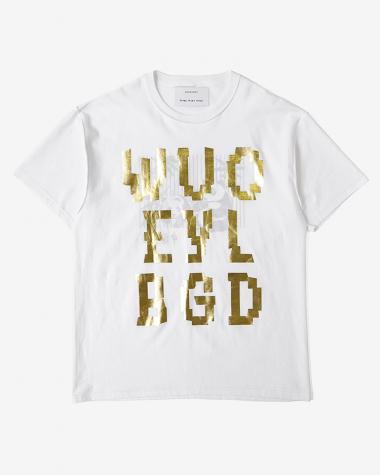  / Overdyed and Printed T-shirt We Buy Gold / WHITE