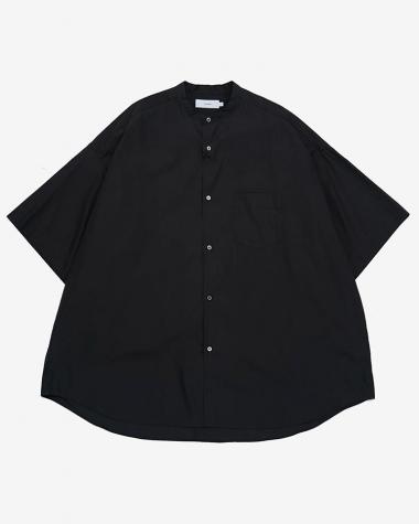  / Broad S/S Oversized Band Collar Shirt / BLACK