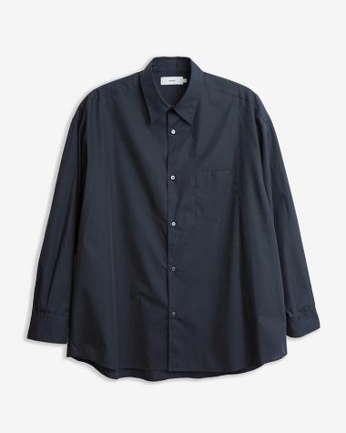  / Broad L/S Oversized Regular Collar Shirt / NAVY