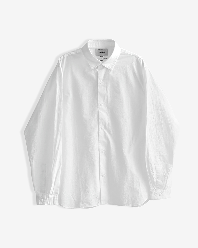 YAECA (MEN) / RELAX LONG - COMFORT SHIRT / WHITE