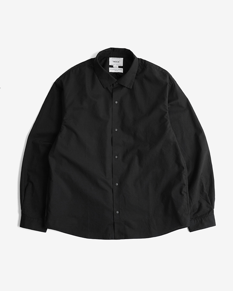 YAECA (MEN) / EXTRA WIDE - COMFORT SHIRT / BLACK