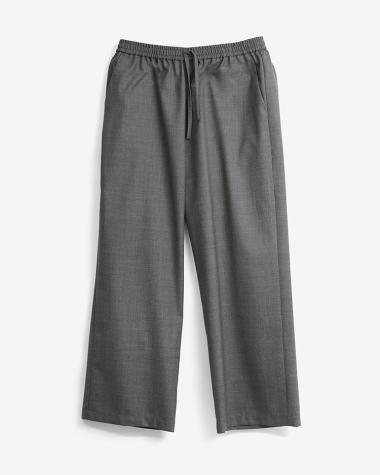  / WOOL TROPICAL EASY WIDE PANTS / GRAY