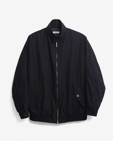  / SUPIMA COTTON TWILL ZIP BLOUSON / NAVY