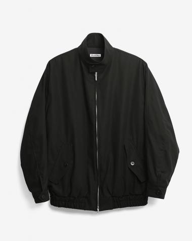  / SUPIMA COTTON TWILL ZIP BLOUSON / BLACK