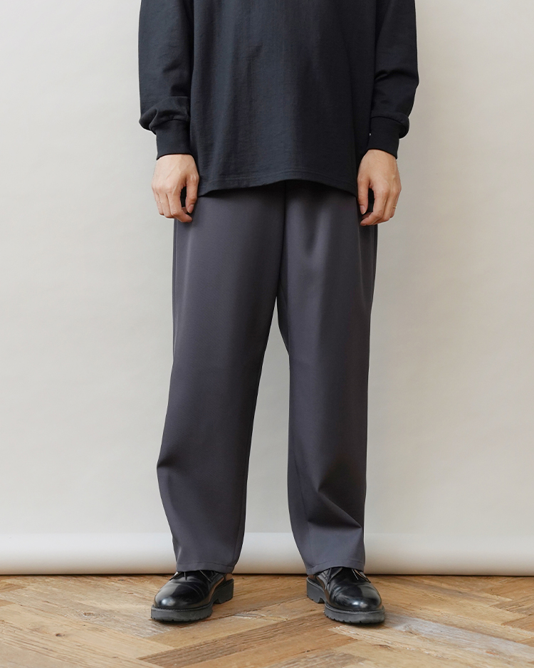 Graphpaper(グラフペーパー)/Scale Off Wool Wide Tapered Chef Pants/C.GRAY