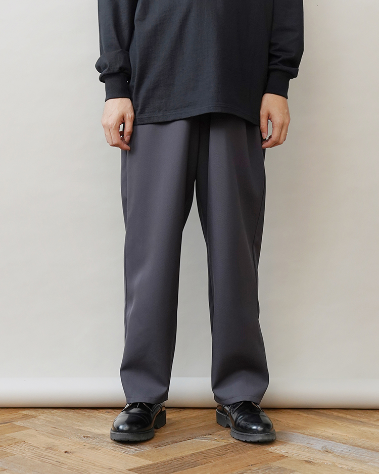 Graphpaper(グラフペーパー)/Scale Off Wool Wide Tapered Chef Pants/C.GRAY