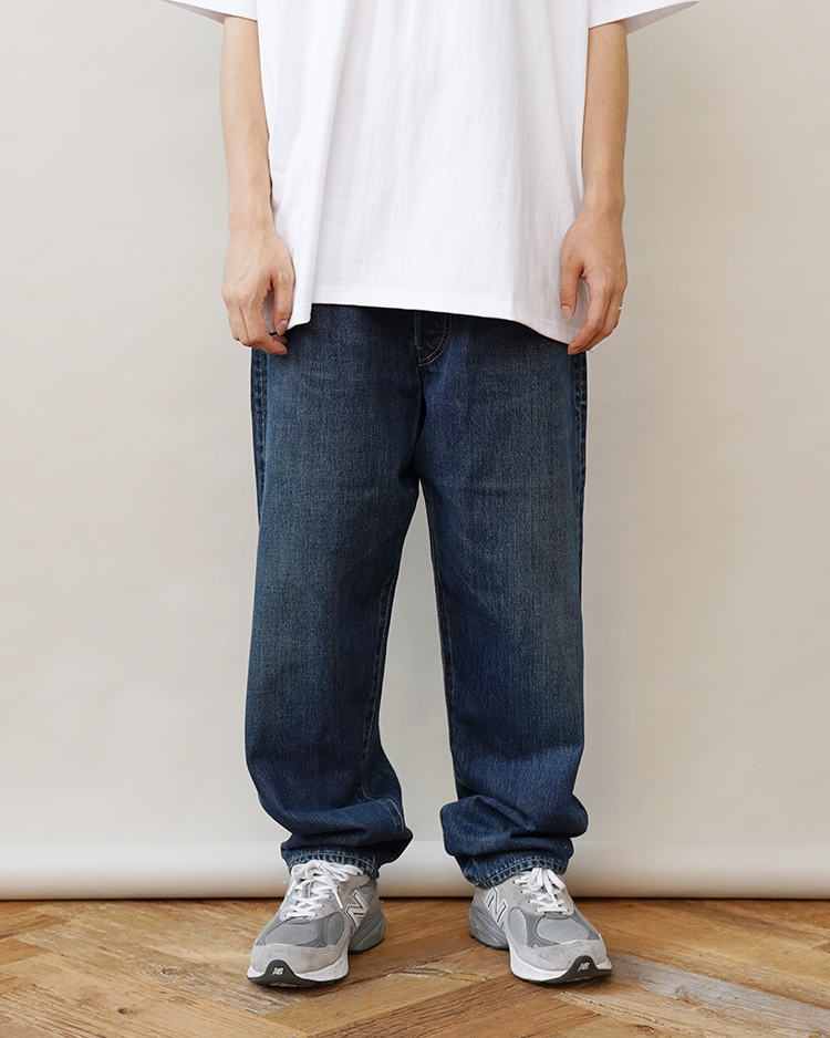 Graphpaper（グラフペーパー）Selvage Denim Five Pocket Wide Straight Pants / DARK FADE