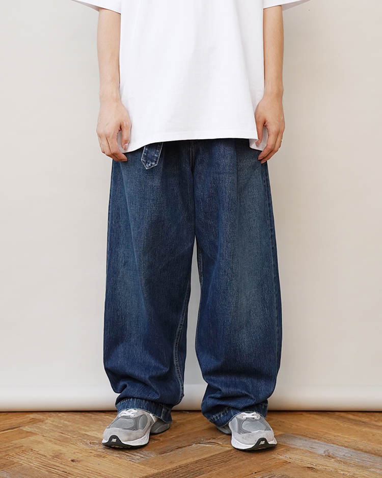 Graphpaper（グラフペーパー）Selvage Denim Belted Pants / DARK FADE