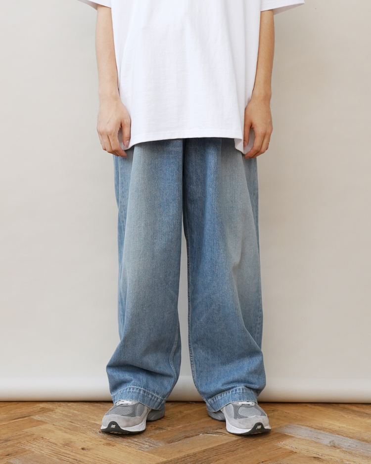 Graphpaper（グラフペーパー）Selvage Denim Belted Pants/ LIGHT FADE